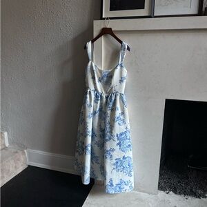 Sachin + Babi Floral Blue and White Dress
